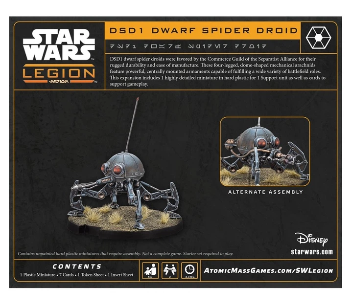 Набір мініатюр Atomic Mass GamesStar Wars Legion 2.0 DSD1 Dwarf Spider Droid (841333135027) - зображення 3