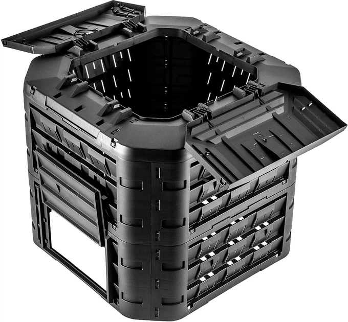 Садовий компостер Kadax Fixem 650 л Чорний K10267 (5903699499009) - зображення 1