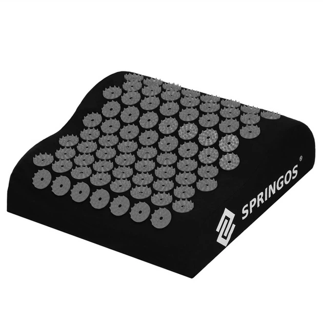Mata zdrowotna do akupresury Springos FA0153 z kolcami z poduszką 105 x 40 cm Szaro-czarna (5907719490199) - obraz 6