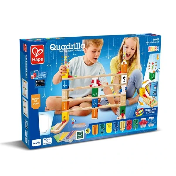 Конструктор-лабіринт Hape Quadrilla Програмування основи 130 ел. (E6028) - Фото 3 Конструктор-лабіринт Hape Quadrilla Програмування основи 130 ел. (E6028) - изображение 3
