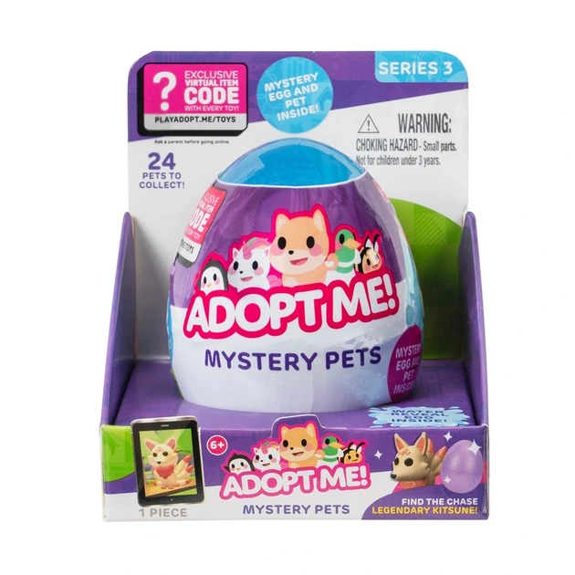 Іграшка-сюрприз в яйці ADOPT ME! S3 – КАЗКОВІ ТВАРИНИ (24 видів, в асорт.) - Фото 1 Іграшка-сюрприз в яйці ADOPT ME! S3 – КАЗКОВІ ТВАРИНИ (24 видів, в асорт.) - изображение 1