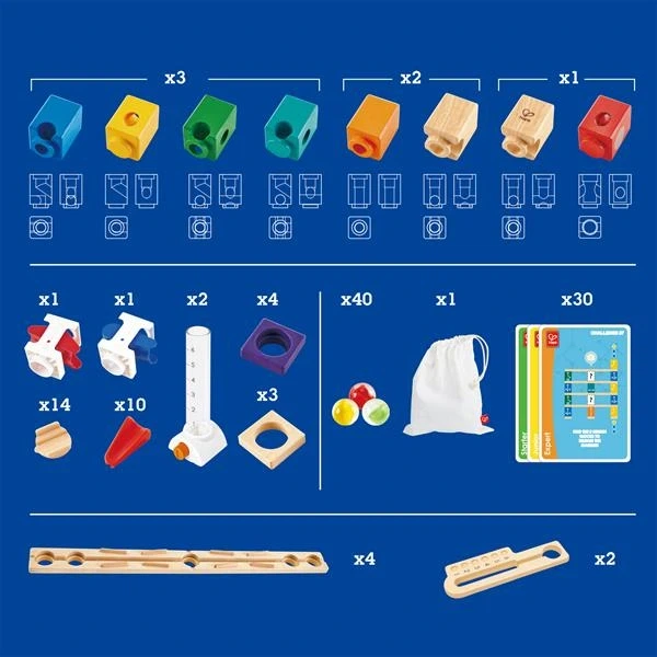 Конструктор-лабіринт Hape Quadrilla Програмування основи 130 ел. (E6028) - Фото 6 Конструктор-лабіринт Hape Quadrilla Програмування основи 130 ел. (E6028) - изображение 6