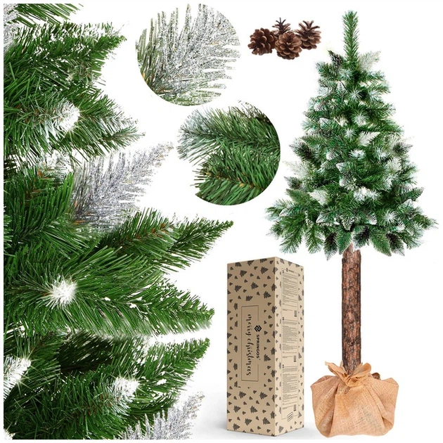 Choinka sztuczna Springos CT0261 na pniu 140 cm (5908455310369) - obraz 2
