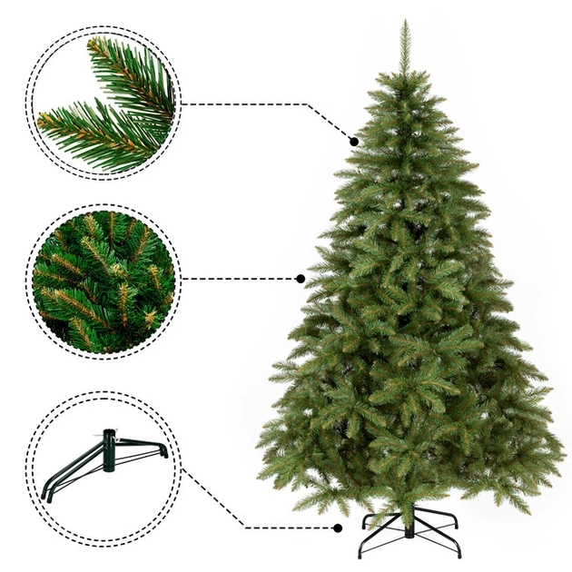 Choinka sztuczna Springos CT0171 skandynawska 220 cm (5907719490328) - obraz 2