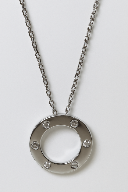 Серебряное колье с кольцом в стиле Cartier (A13036) - Фото 2 Серебряное колье с кольцом в стиле Cartier (A13036) - изображение 2