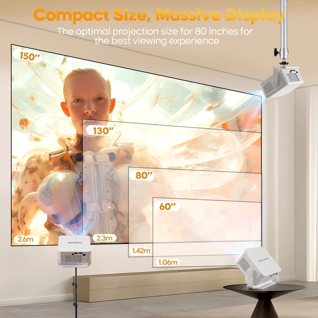 Проєктор Magcubic HY300Max, Auto Focus, 400ANSI, Full HD (HY300 Max) - зображення 4