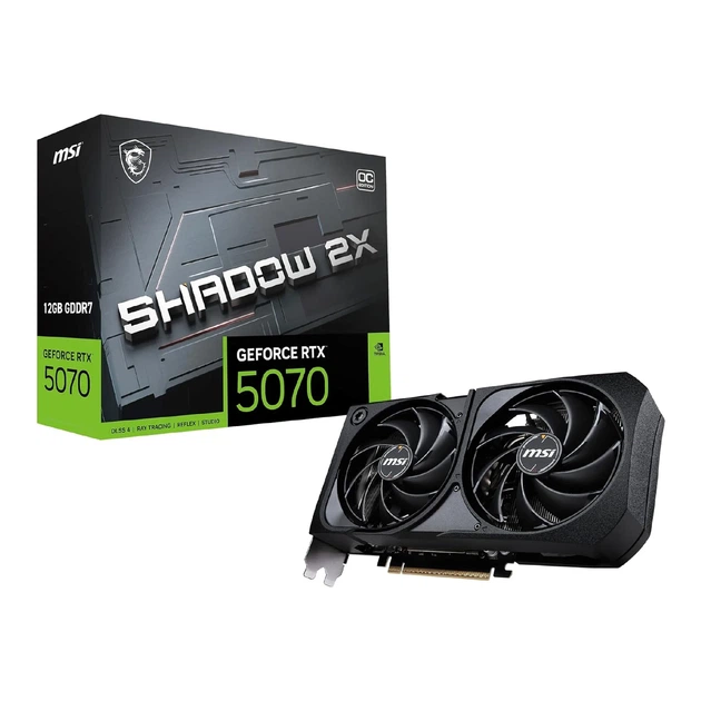 Видеокарта MSI Nvidia GeForce RTX 5070 12G SHADOW 2X OC (G5070-12S2C) Bulk - изображение 6