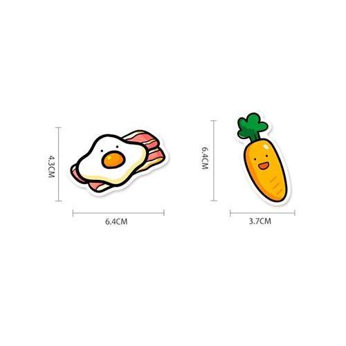 Набір наліпок Фрукти та овочі Cute Food 50 шт - зображення 4