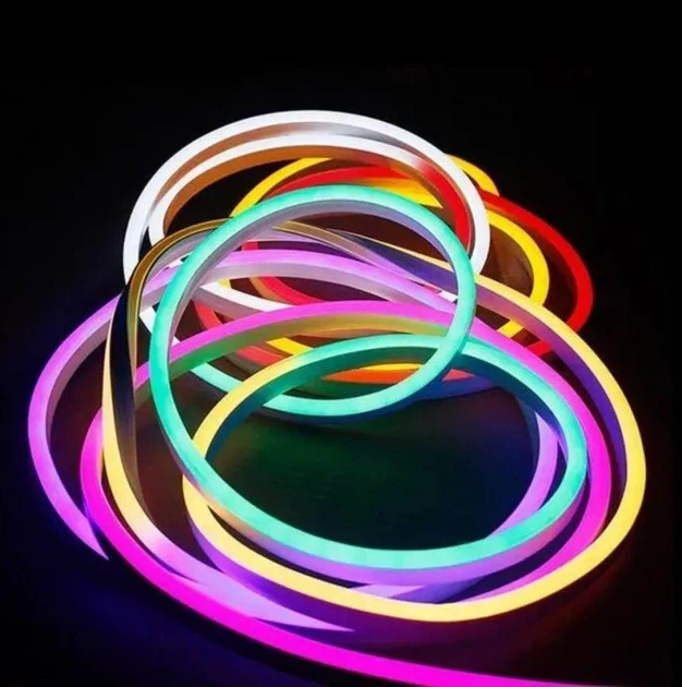 Стрічка гнучка Силіконова LED NEON multi with function 12V-220V ART-8491 різнокольоровий 5м. - Фото 4 Стрічка гнучка Силіконова LED NEON multi with function 12V-220V ART-8491 різнокольоровий 5м. - зображення 4