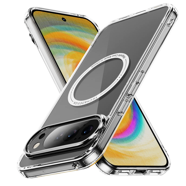 Протиударний чохол Color для Google Pixel 10 Pro XL прозорий MagSafe - Фото 3 Протиударний чохол Color для Google Pixel 10 Pro XL прозорий MagSafe - зображення 3
