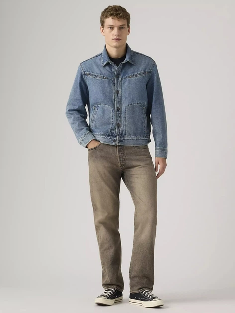 Джинси Regular Fit чоловічі Levi`s 501 Original 00501-3787 W29L32 Світло-сірі (5401187804156) - зображення 4