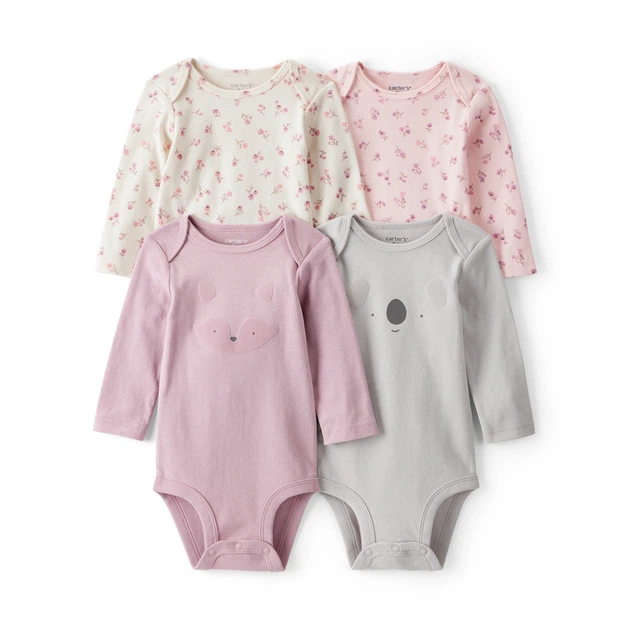Комплект боді Carter's 4в1 для дівчинки 61-69 см (1T580410_6M) - Фото 1 Комплект боді Carter's 4в1 для дівчинки 61-69 см (1T580410_6M) - изображение 1