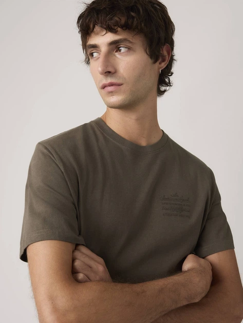 T-shirt męski bawełniany Levi`s Ss Relaxed Fit Tee 16143-2403 L Brązowy (5401187824130) - obraz 4