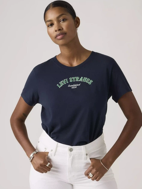 Футболка бавовняна жіноча Levi`s Gr Favorite Tee 005GV-0039 L Темно-синя (5401187814018) - зображення 4