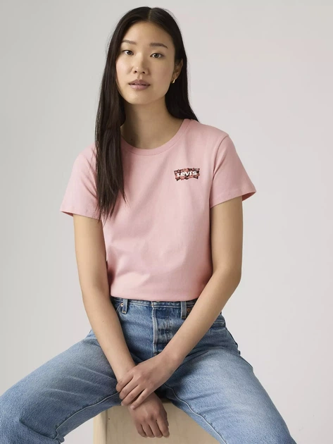 Футболка бавовняна жіноча Levi`s The Perfect Tee 17369-3188 S Рожева (5401030664210) - зображення 3