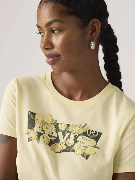 Футболка бавовняна жіноча Levi`s The Perfect Tee 17369-3398 S Світло-жовта (5401030741133) - зображення 4