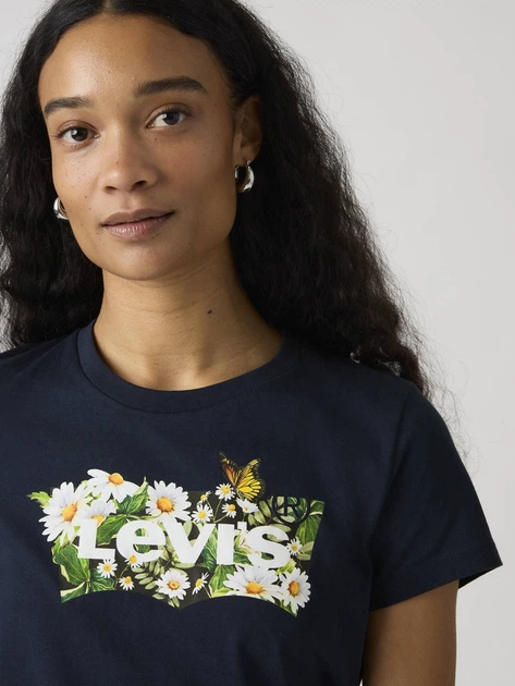 Футболка бавовняна жіноча Levi`s The Perfect Tee 17369-3434 S Темно-синя (5401030739529) - зображення 4