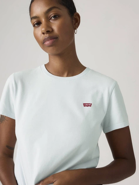 T-shirt damski bawełniany Levi`s Perfect Tee Country 39185-0415 L Jasnobłękitny (5401187776217) - obraz 4