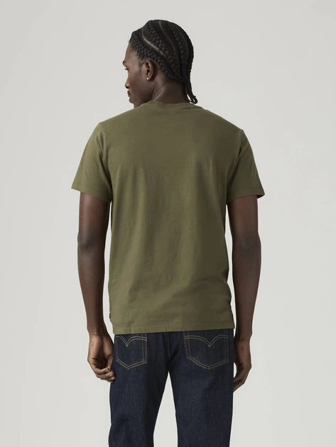 Футболка бавовняна довга чоловіча Levi`s Housemark Graphic Tee 22489-0153 L Хакі (5400599771056) - зображення 2