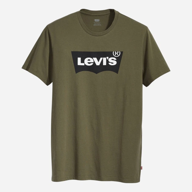 Футболка бавовняна довга чоловіча Levi`s Housemark Graphic Tee 22489-0153 L Хакі (5400599771056) - зображення 5