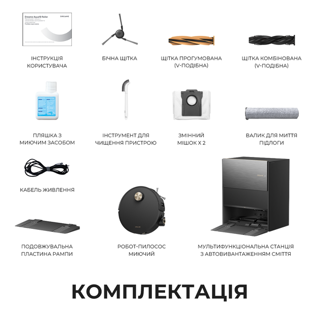 Робот-пылесос моющий Dreame Aqua 10 Roller Black - изображение 16