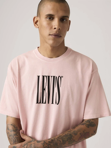 Футболка бавовняна довга чоловіча Levi`s Vintage Fit Graphic Tee 87373-0396 L Рожева (5401187840475) - зображення 4