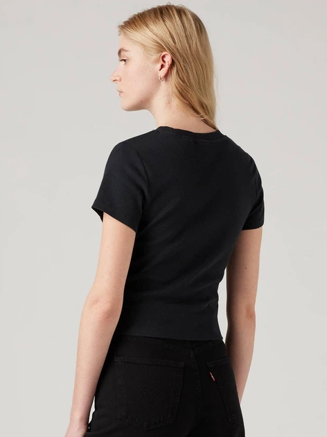 Футболка бавовняна жіноча Levi`s Essential Sporty Tee A7419-0014 XS Чорна (5401157130636) - зображення 2