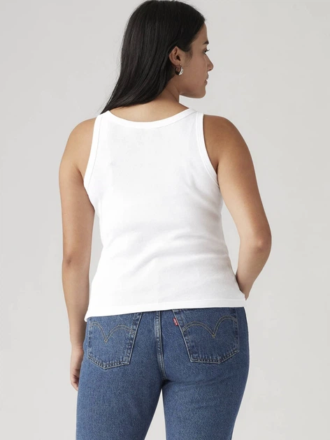 Koszulka na ramiączkach damska Levi`s Essential Racer Tank A3381-0000 L Biała (5401043299935) - obraz 2