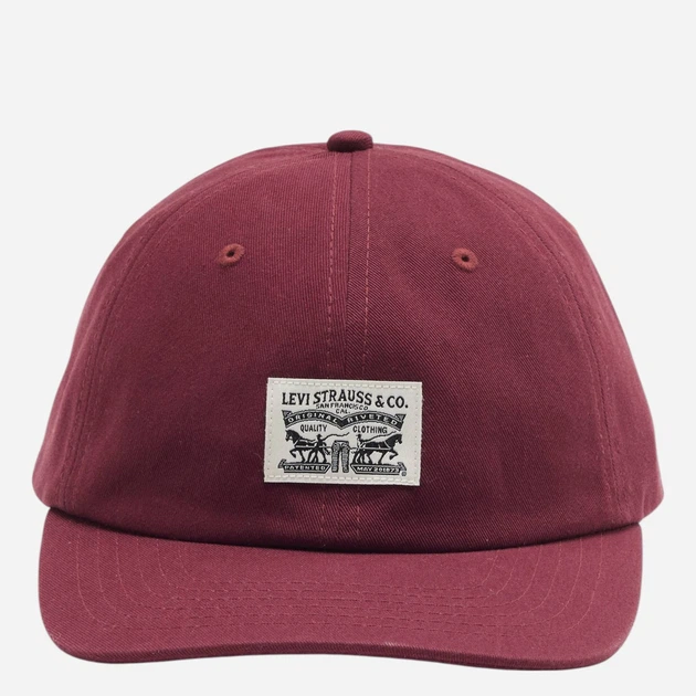 Кепка чоловіча бавовняна Levi`s Relaxed Dad Heritage Cap 000A9-0033 One Size Червона (5401030718135) - зображення 4