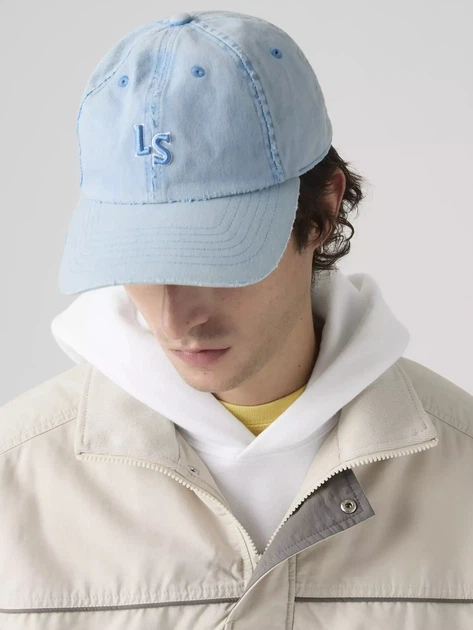 Czapka z daszkiem męska Levi`s Ls Monogram Cap 004BS-0010 One Size Niebieska (5401030717053) - obraz 2