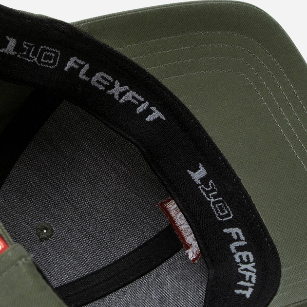 Кепка бавовняна Levi`s Housemark Flexfit Cap D7723-0005 One Size Хакі (5401030378742) - зображення 3