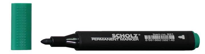 Маркер перманентний SCHOLZ зелений 1-3 мм. круглий 221 (01160104) - Фото 1 Маркер перманентний SCHOLZ зелений 1-3 мм. круглий 221 (01160104) - зображення 1