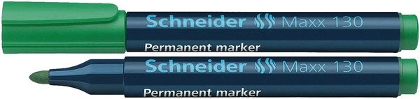 Маркер перманентний Schneider MAXX 130 зелений 2-3 мм конусоподібний (S113004) - Фото 1 Маркер перманентний Schneider MAXX 130 зелений 2-3 мм конусоподібний (S113004) - зображення 1