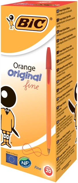 Ручка кулькова BIC Orandge чорнило червоне 0.3 мм пластик (bc8099241) - изображение 2