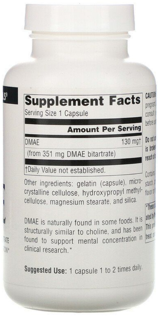 Диметиламіноетанол DMAE Source Naturals антиоксидант 200 капсул (ARE-576477) - зображення 2