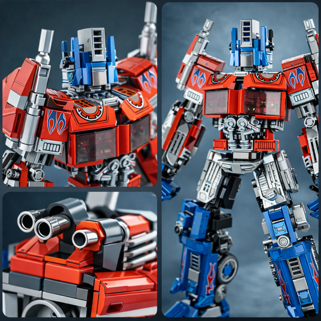 Конструктор Трансформер Оптимус Прайм, Optimus Prime – 2 в 1, 805 деталей (красный тягач) - изображение 3