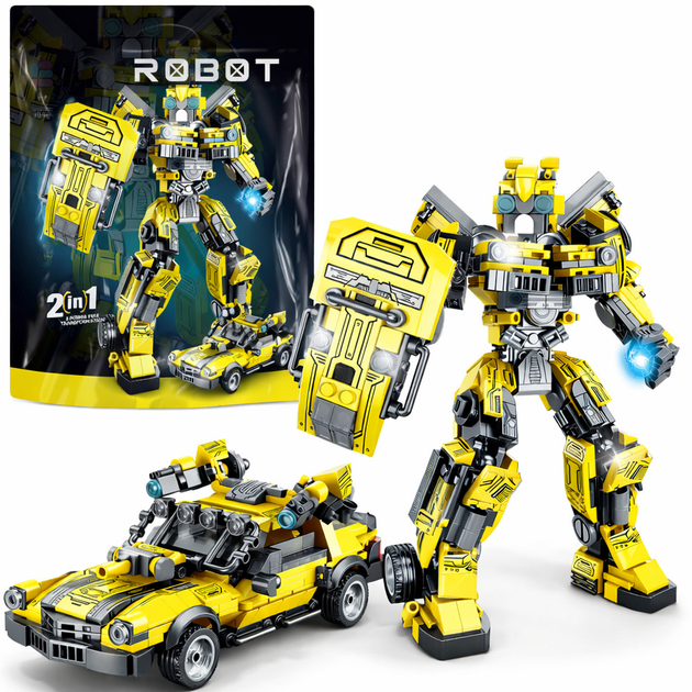 Конструктор Трансформер Бамблбі, Bumblebee – 2 в 1, 617 деталей (жовтий спорткар) - зображення 2