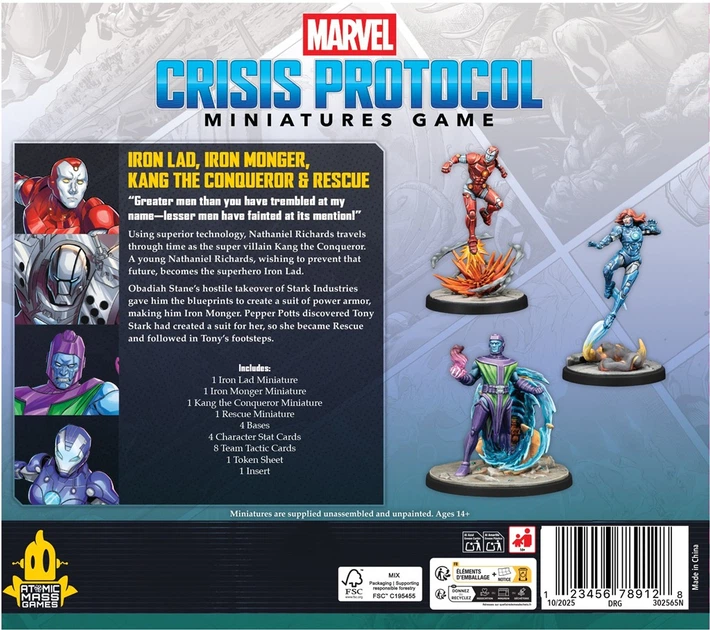 Dodatek do gry Marvel Crisis Protocol - Iron Lad Iron Monger Kang the Conqueror and Rescue (841333133467) - obraz 2
