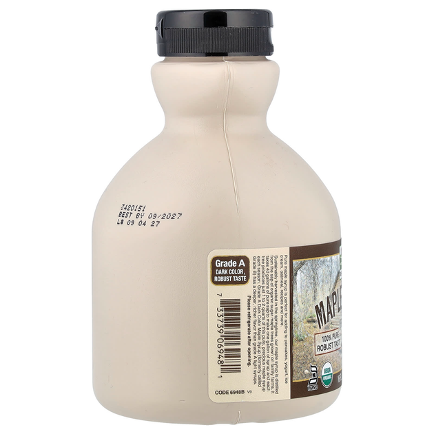 Органічний кленовий сироп NOW Foods, Real Food "Organic Maple Syrup" натуральний із клена темного кольору, клас A (473 мл / 16 рідк. унцій) - зображення 3