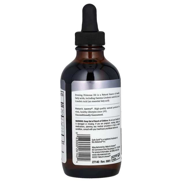 Олія примули вечірньої nature's Answer "Evening Primrose Oil" 2000 мг (120 мл) - зображення 3
