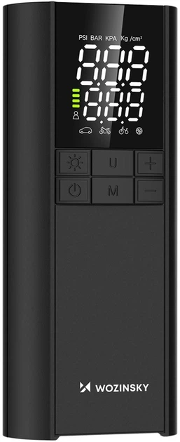 Samochodowy przenośny kompresor Wozinsky WPEP-8000 150 PSI Power Bank 8000 mAh Black (5907769384226) - obraz 2