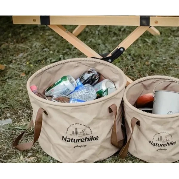 Відро для води Naturehike NH20SJ040 10 л Світло-коричневий (1047-6927595764619) - зображення 3