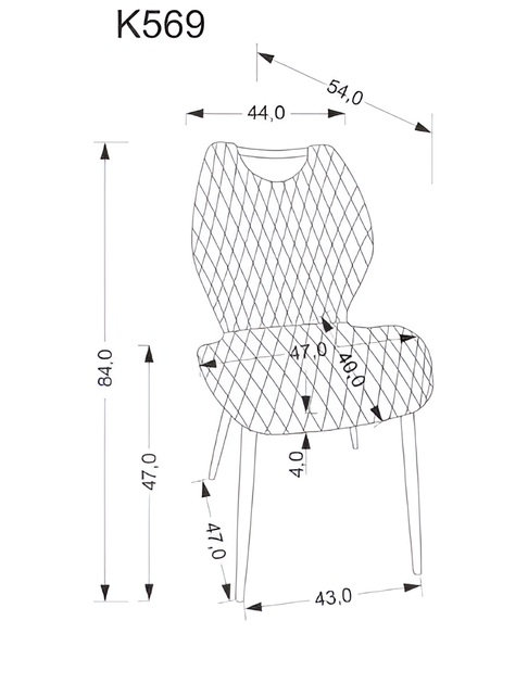 Krzesło do kuchni i salonu Halmar K569 czarne (5905248135246) - obraz 4