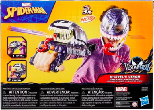 Blaster Hasbro Nerf Marvel Człowiek pająk - Venom G0730 (5010996292971) - obraz 4