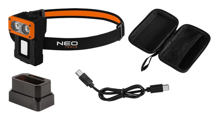 Ліхтар налобний NEO Tools акумуляторнийз базою 99-127 (5906692019045) - зображення 14