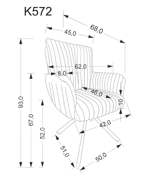 Krzesło Halmar K572 kremowe (5905248135680) - obraz 5