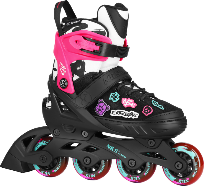 Ролики Nils Extreme Vibe NA2053A XS 29-32 Рожеві (5908261686566) - зображення 2