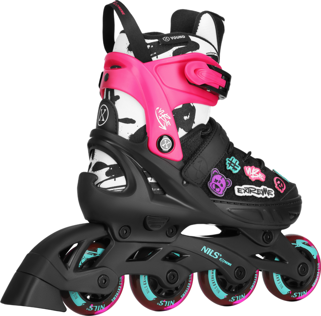 Ролики Nils Extreme Vibe NA2053A XS 29-32 Рожеві (5908261686566) - зображення 3
