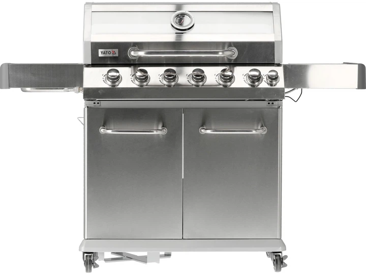 Gazowy grill Yato YG-20016 Itami 6+1 s/s z oknem 20.5 kW (5906083091872) - obraz 2