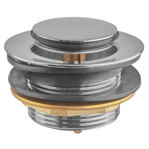 Донний клапан для ванни Koer PW-06-01 1 1/2'' автоматичний СLICK-СLACK (Колір хром) (KR5799) ( 10645 ) - зображення 9